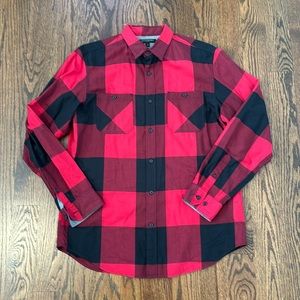 Buffalo Plaid Button-Down Shirt